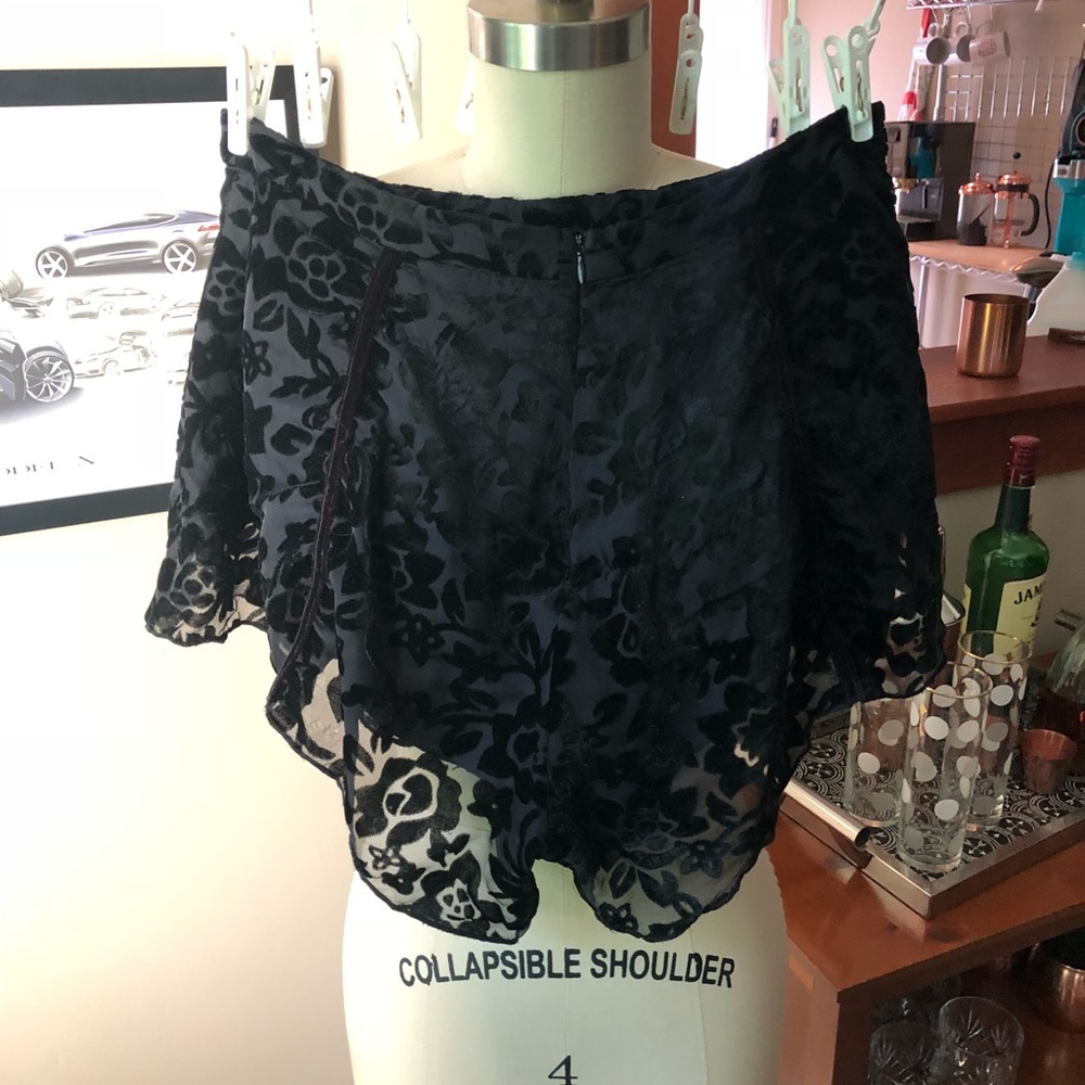 Honey Punch Velvet Burn-Out Shorts